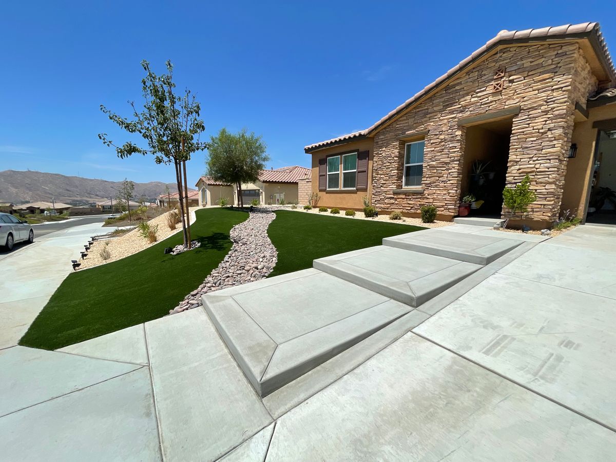 Concrete for Aidan Jade Landscaping in Riverside County, CA