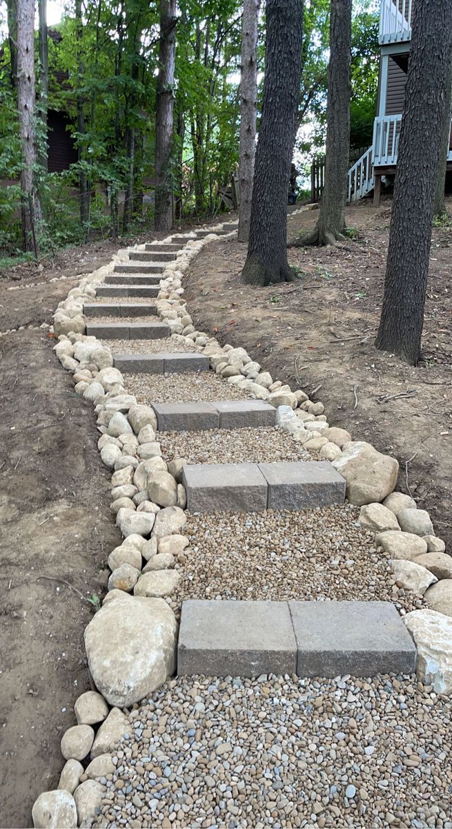 Rock Bed Installation for Green Stripes LLC in North Canton, OH