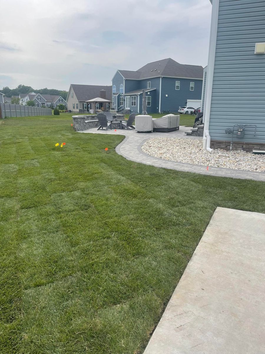 Hydro-seeding and sod installation for Caliber Construction & Excavation in Smyrna, DE