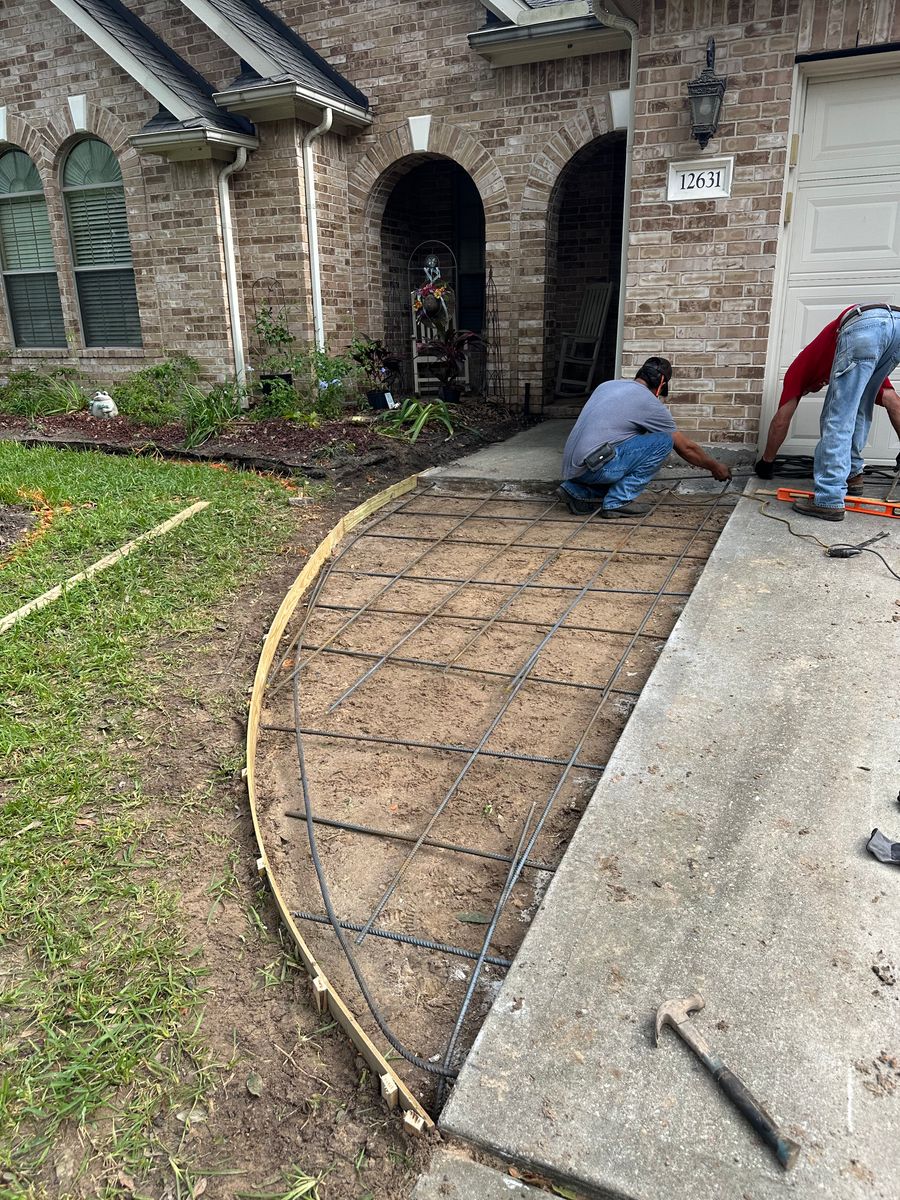 Stamped Concrete Installations for Texas Curb N Borders in Houston, TX