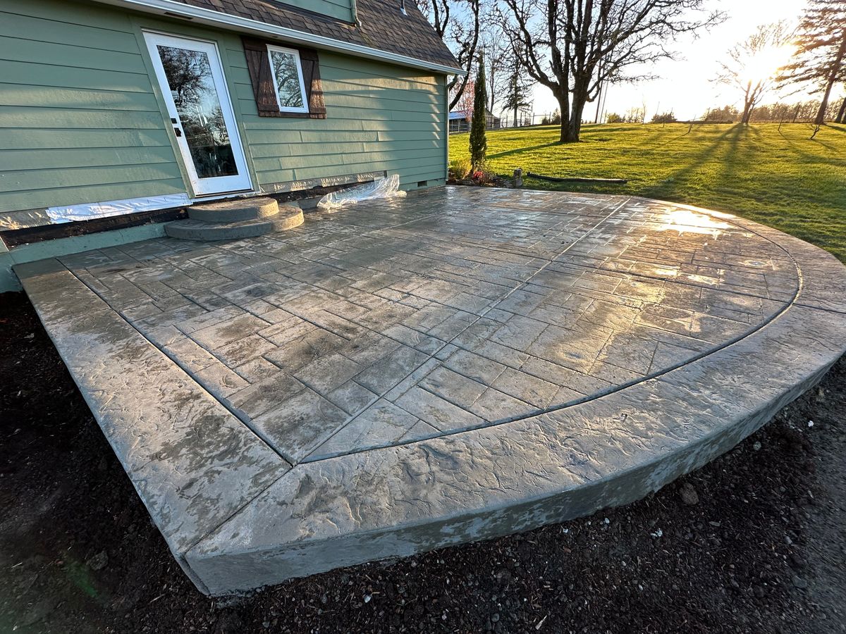 Stamped Concrete for Olmedo Bros Concrete LLC in McMinnville, OR