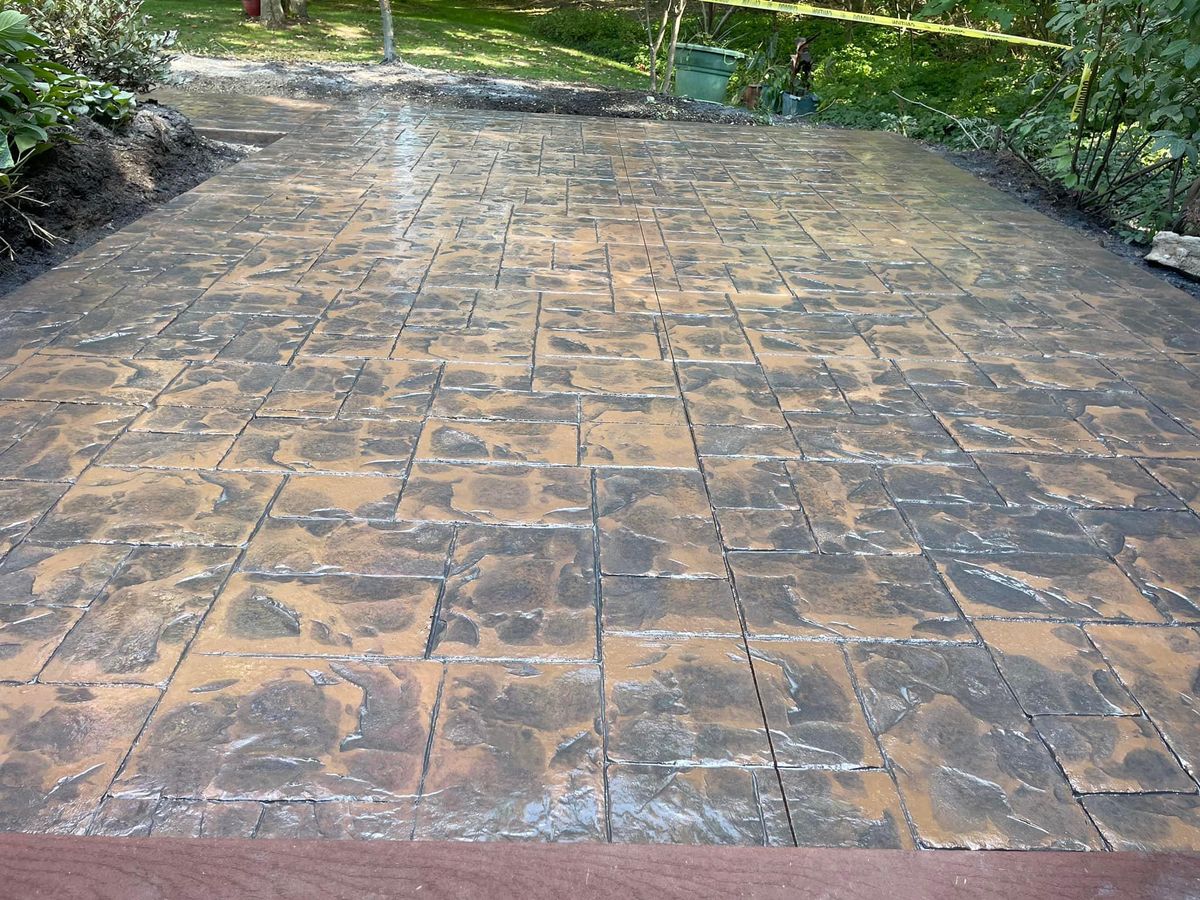 Stamped Concrete Installation for Doncrete LLC in Medina, OH