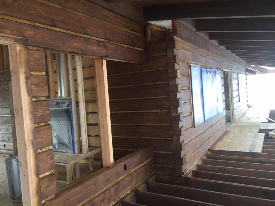 Staining for True Blue Logworks LLC in Corvallis, MT