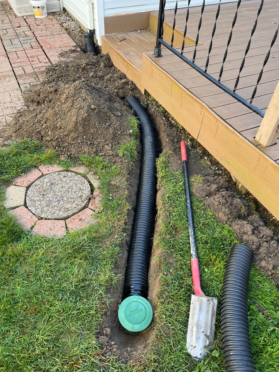 Drainage Installation for Alltimate Outdoor Services in Warren, MI