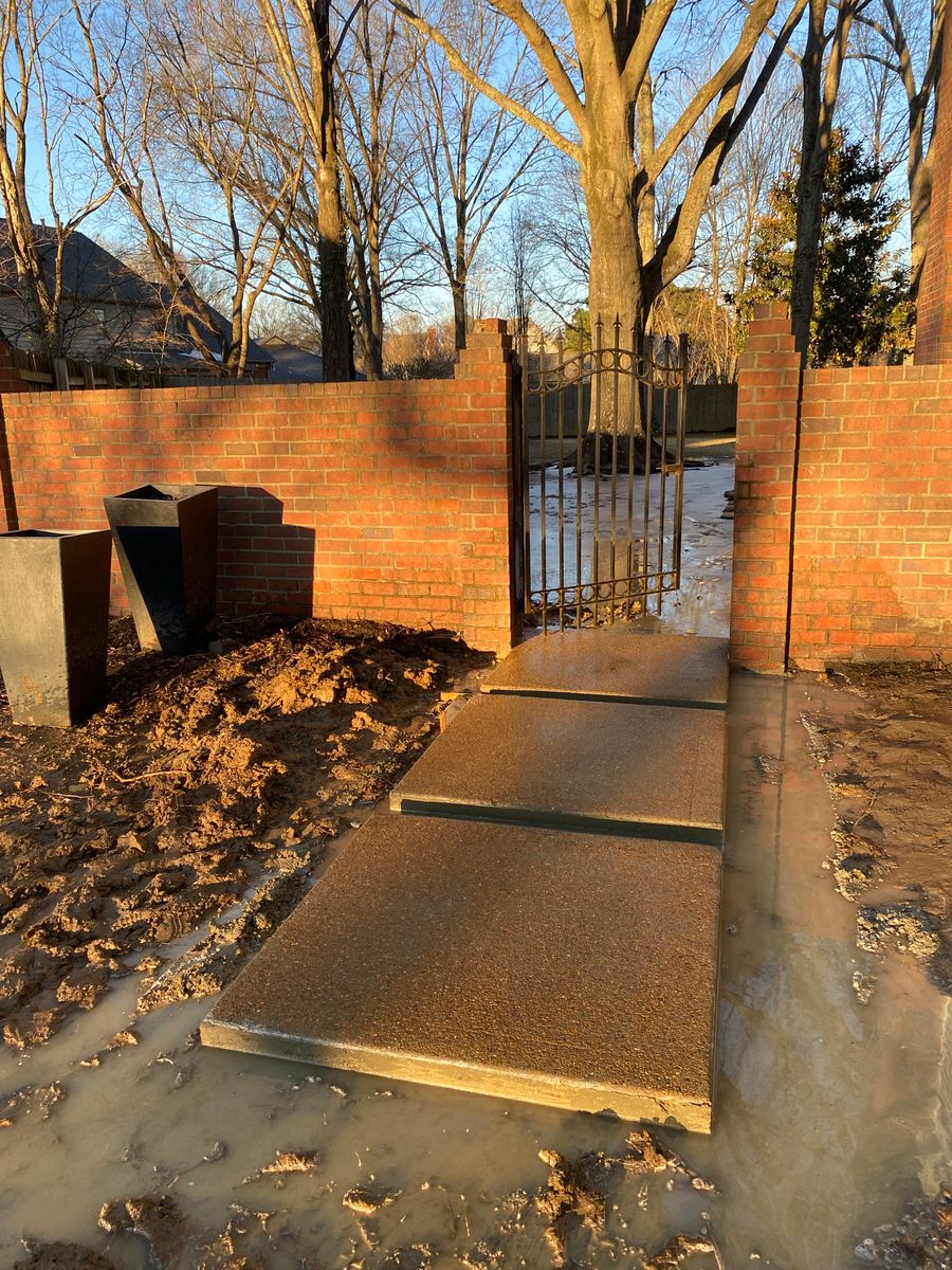 Stamped Concrete Installation for Sam's Concrete & Masonry in Hernando, MS