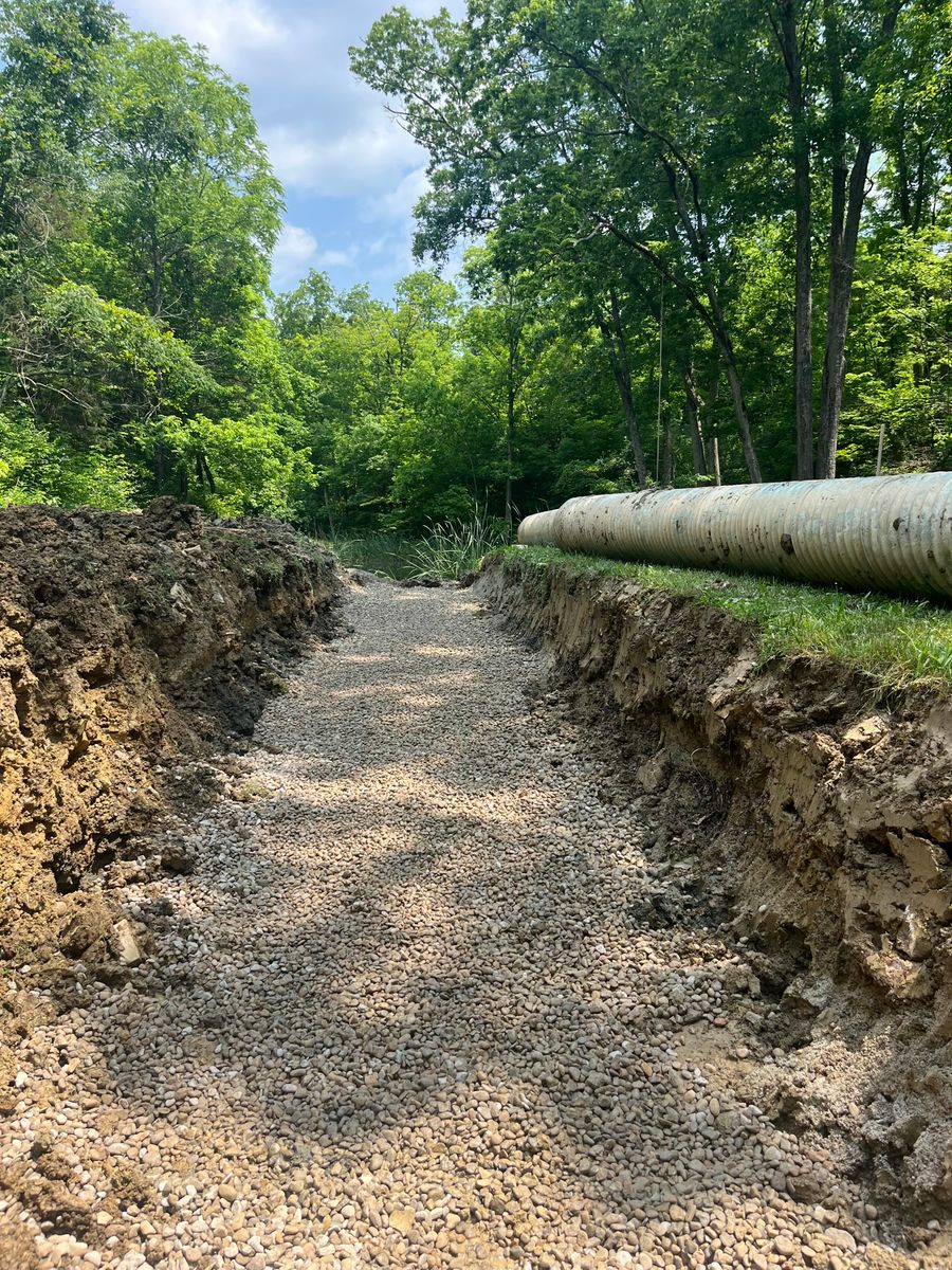 Trenching and Drainage for Procraft Excavation Services in New Richmond, OH