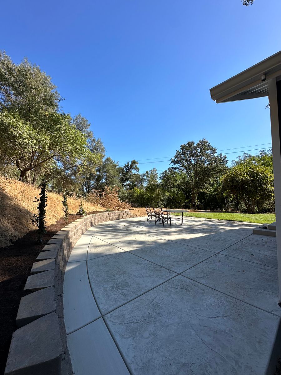 Concrete installation for Diamond Landscape & Hardscape in Diamond Springs, CA