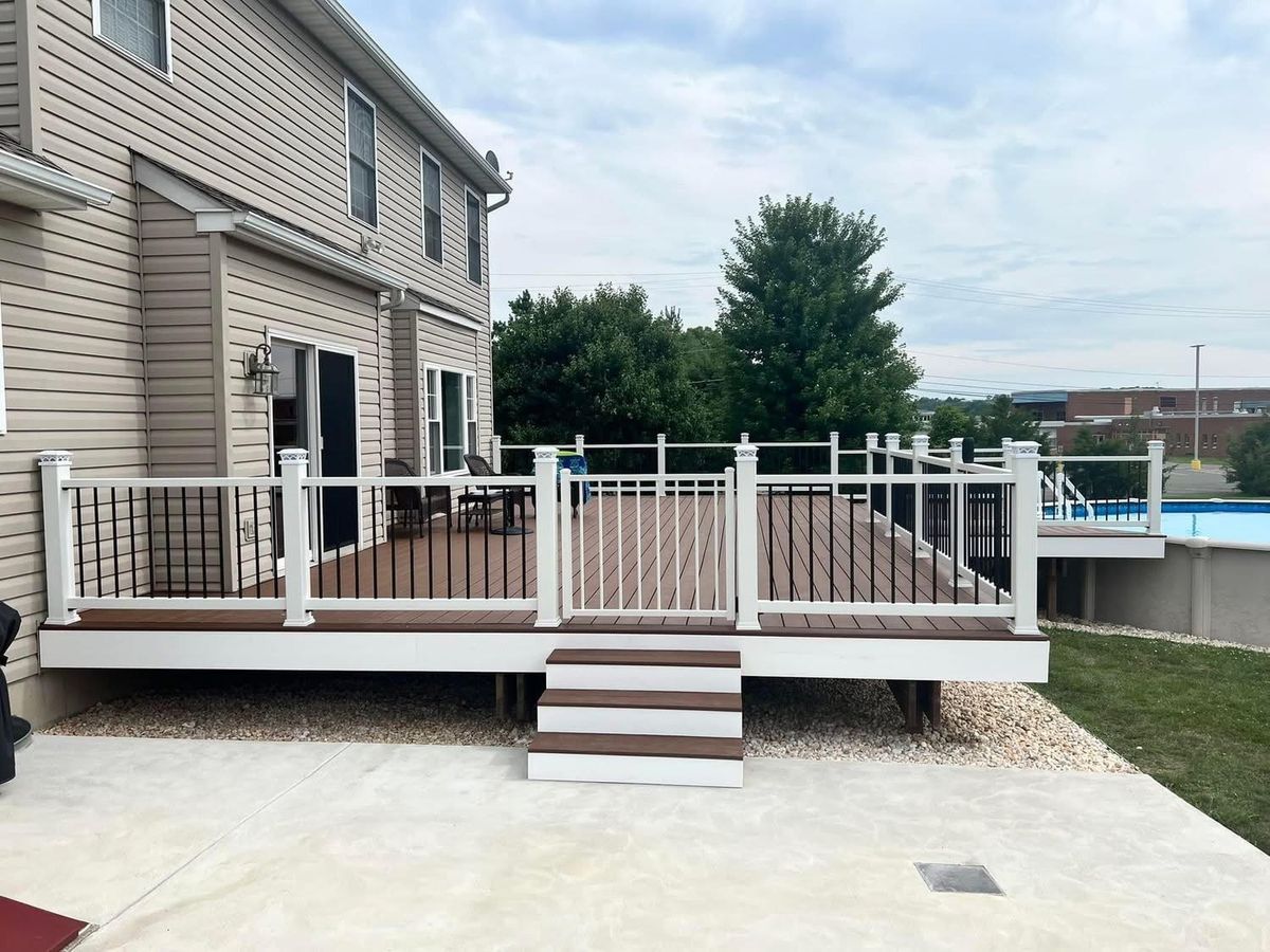 Deck and railings for Doxa Construction Inc. in Royersford, PA