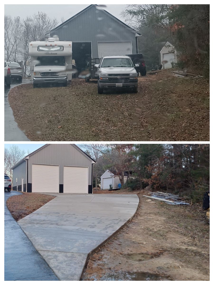 Concrete Driveway Installation for OBH Concrete LLC in Lusby, MD