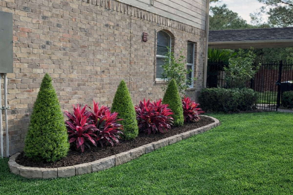 Mulch Installation for Full Armor Landscapes in League City, TX