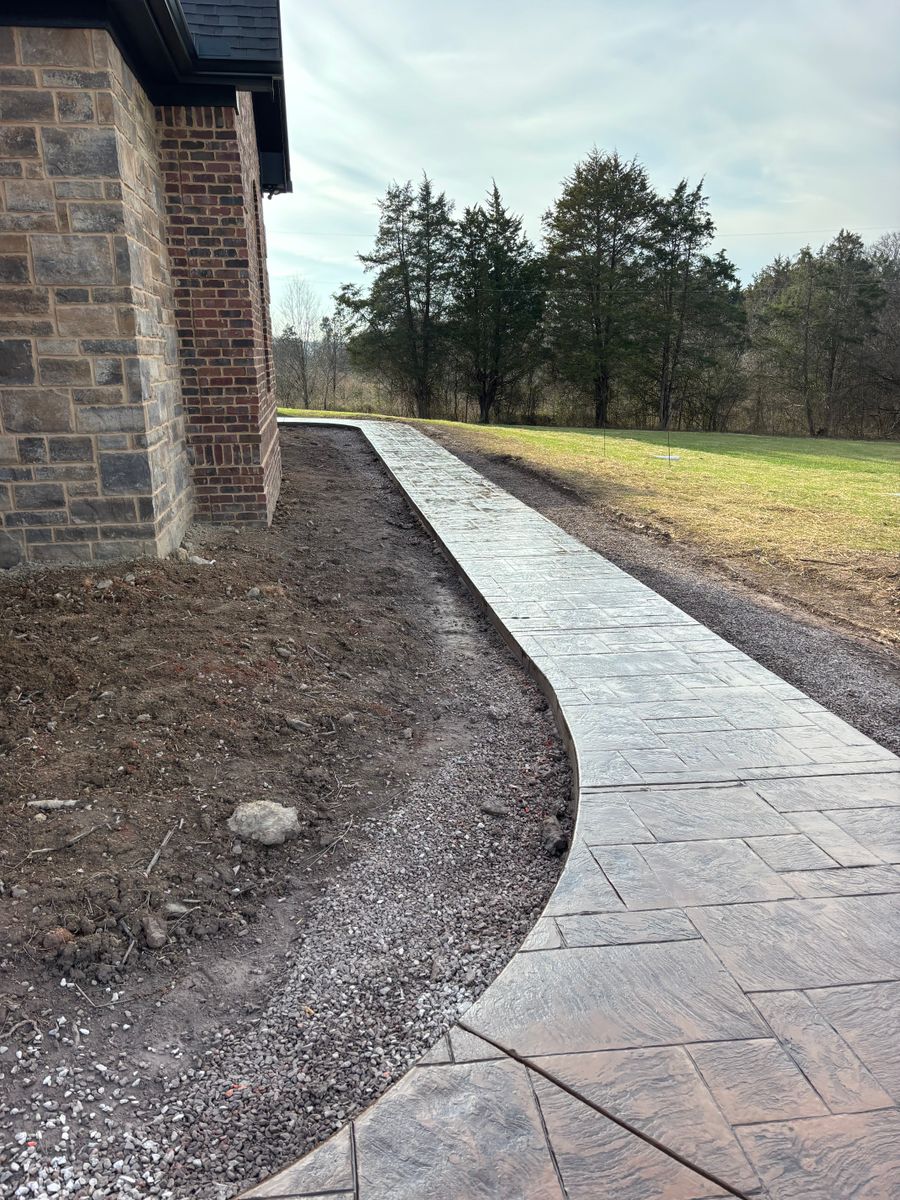 Stamped Concrete Installation for Tommy Moore Construction in Anderson County, TN