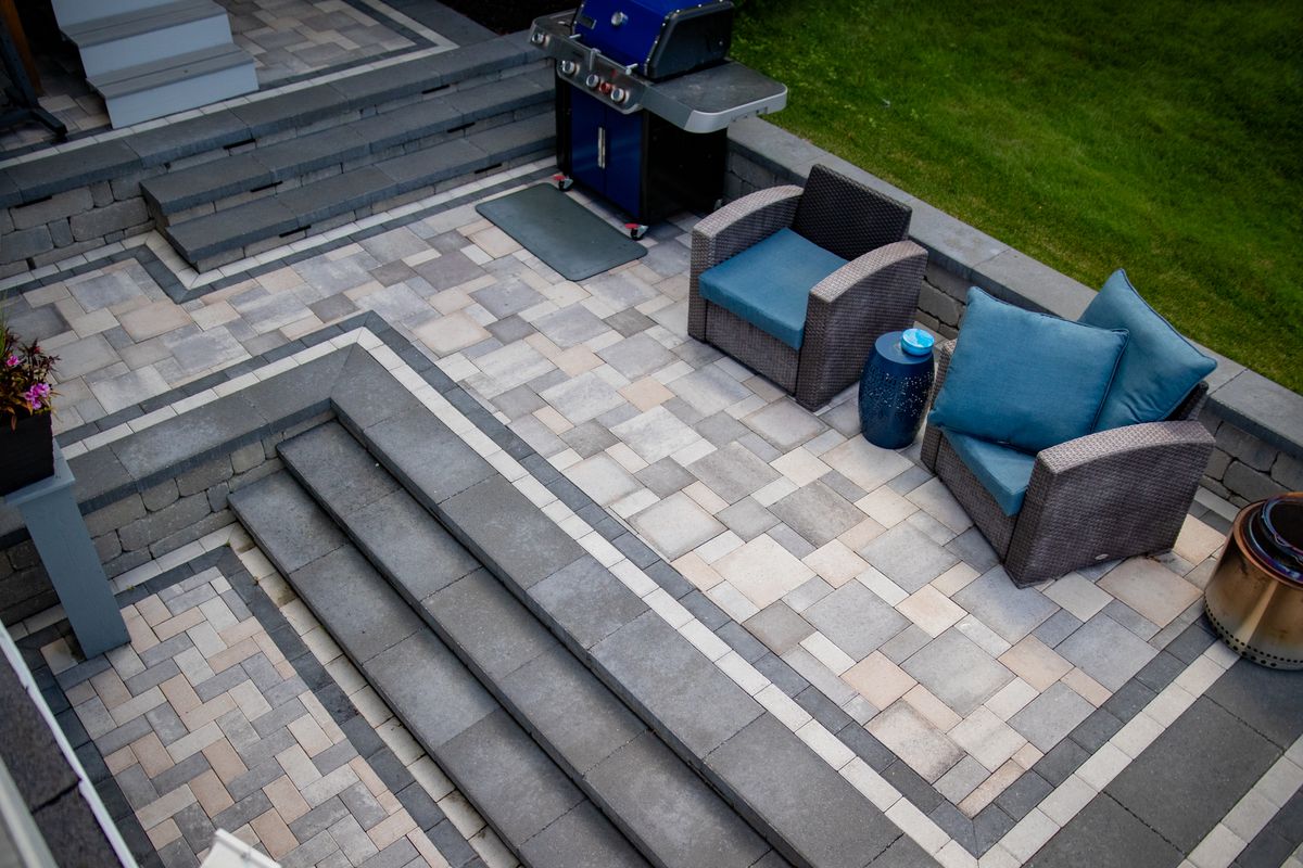 Paver Patio Installation for Sunstone Construction in Oakland County, MI