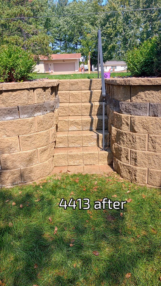 Retaining Wall Resurrection for To the Point Masonry in Spring Valley, WI