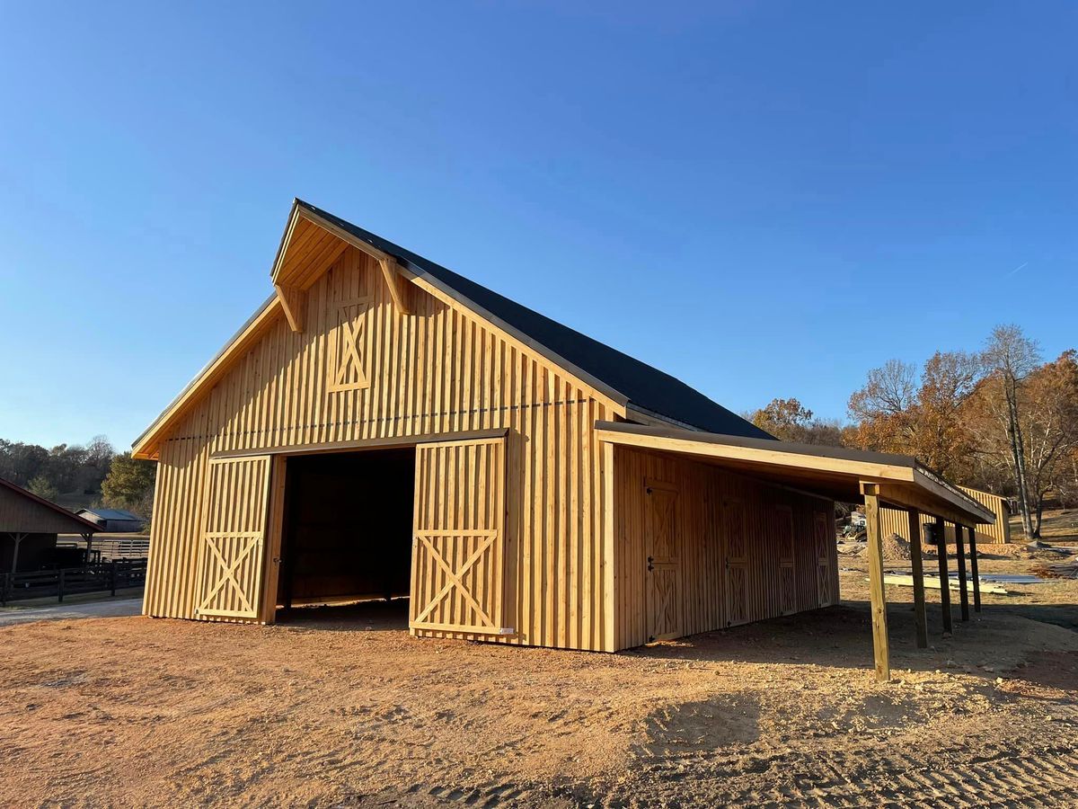 Shed Construction for Lumen Constructions in Lobelville, TN