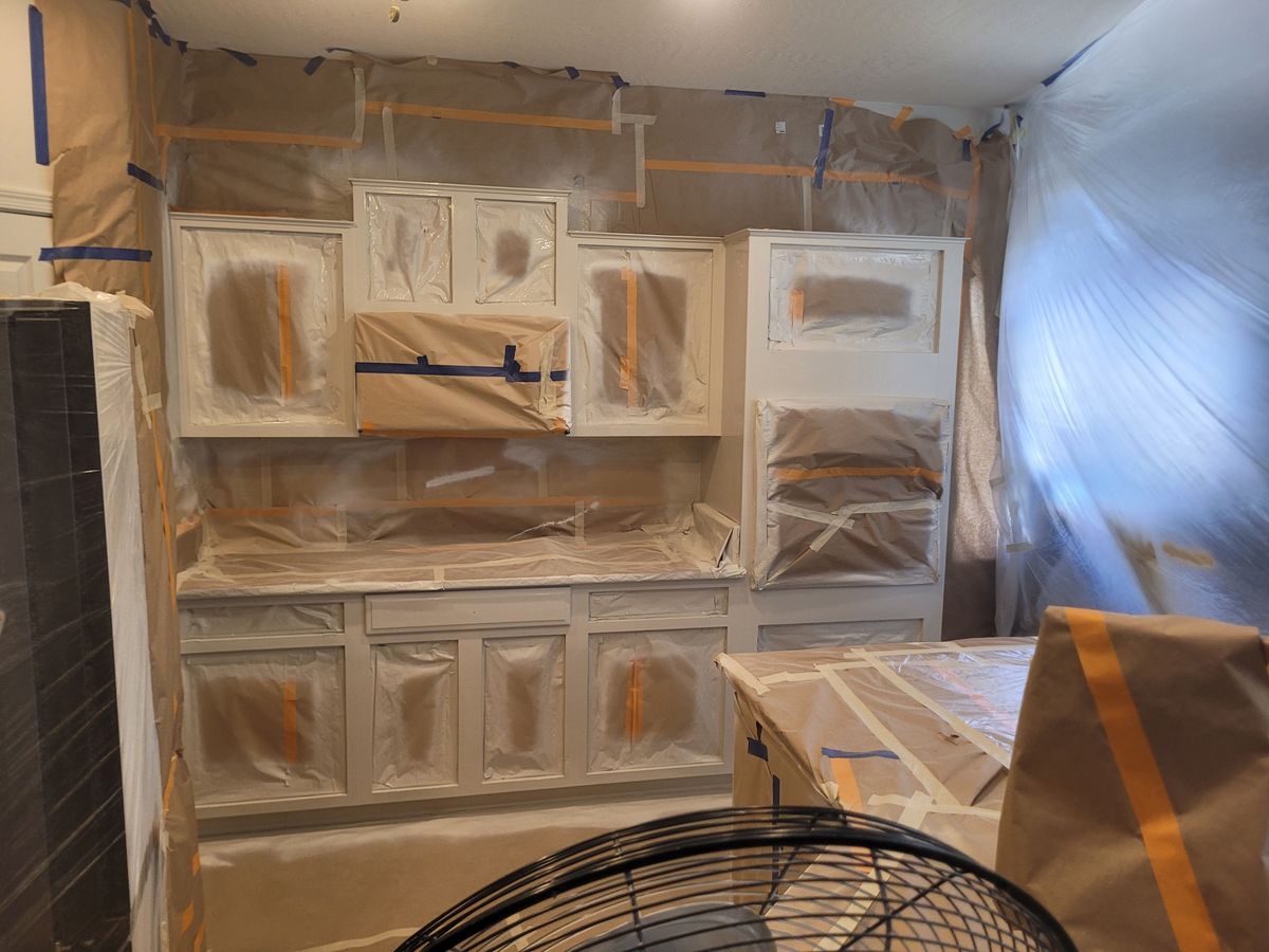 Kitchen Cabinet Repainting for Mr Painting Houses LLC in Laveen Village, AZ