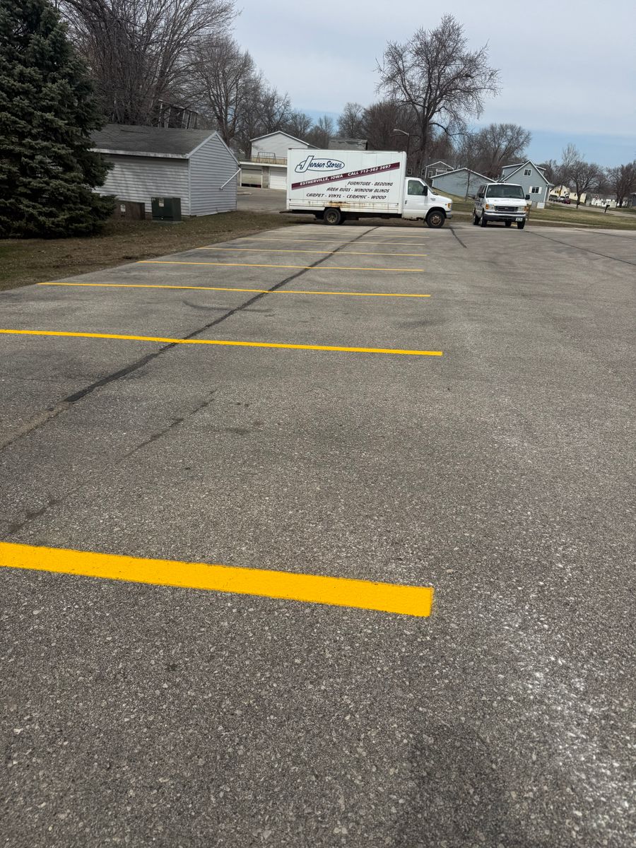 Line Striping for Midwest Line Striping LLC in Spirit Lake, IA