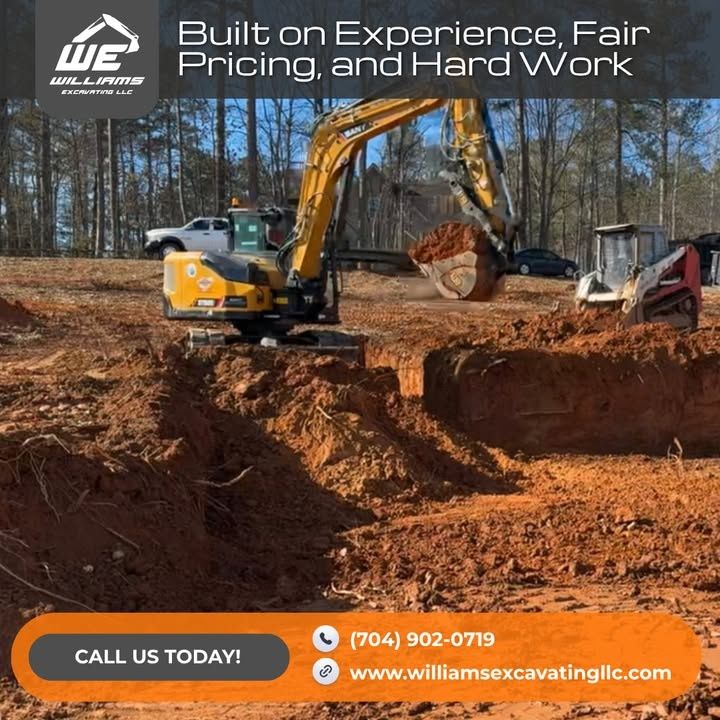 Grading for Williams Excavating in Statesville, NC