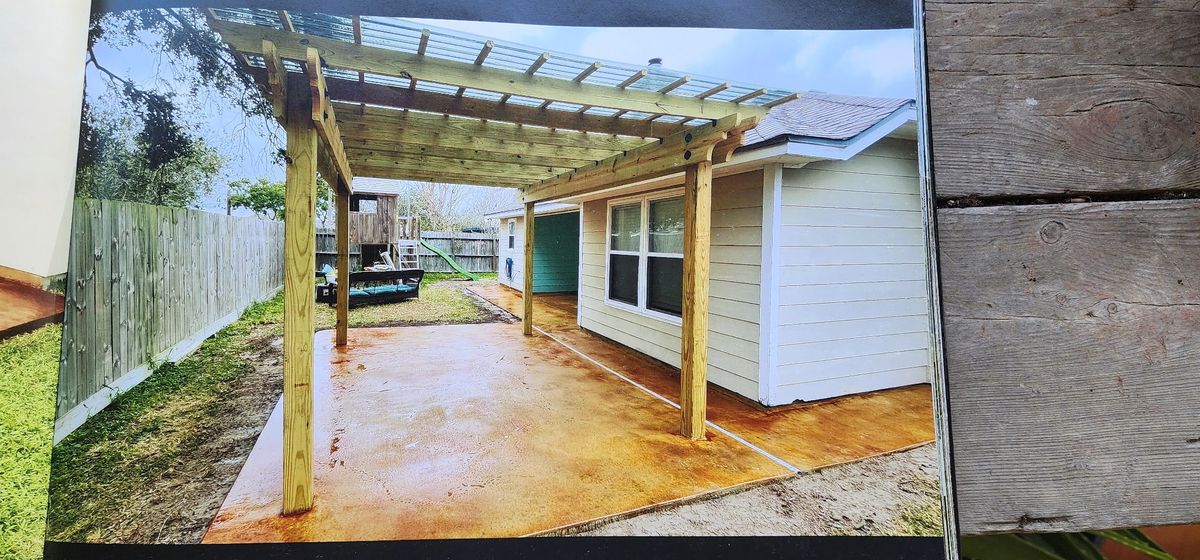 Custom Pergolas for Keen Decorative Concrete in Corpus Christi, TX