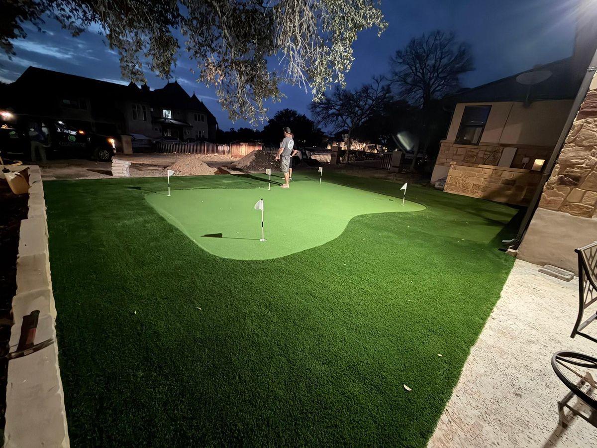 Putting Green Installation for Creative Edge Co. in San Antonio, TX