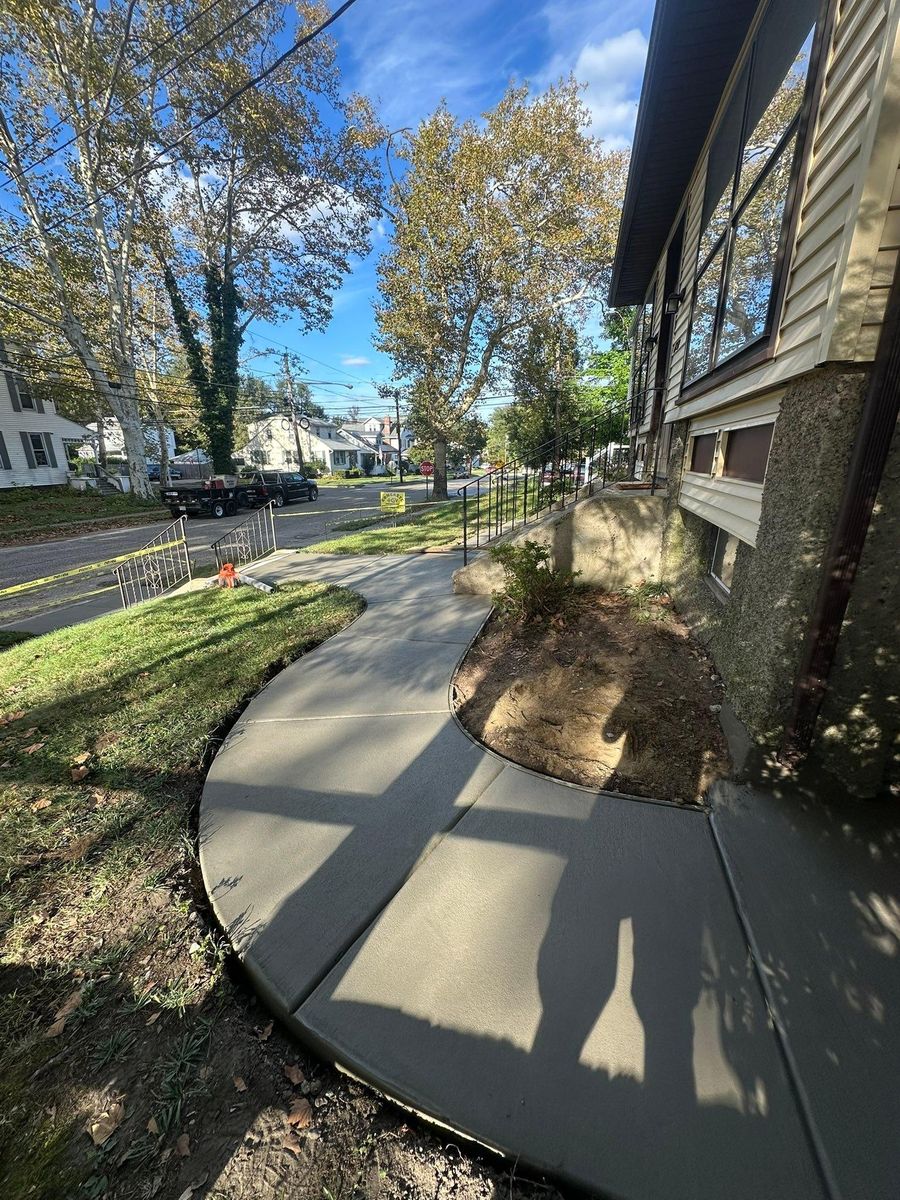 Sidewalk Installation for GV Concrete LLC in Cherry Hill Township, NJ