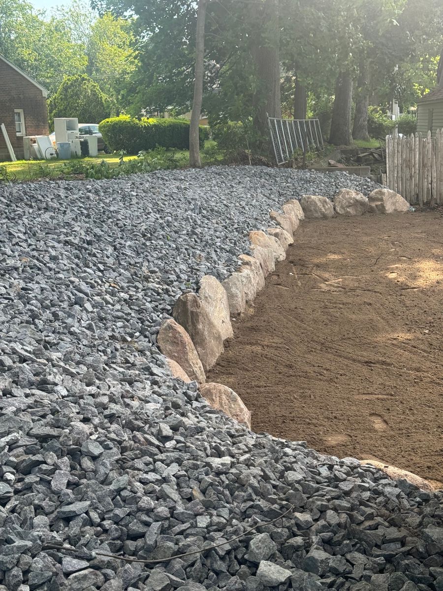 Retaining Wall Construction for Lennon Land Management in Suffield, CT