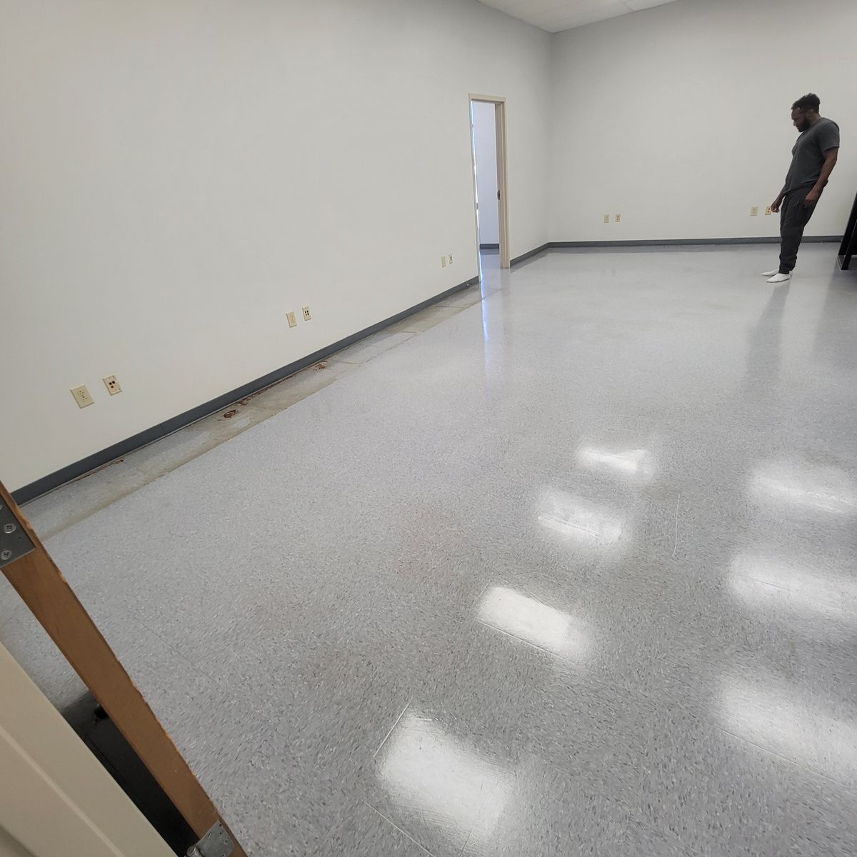 Stripping and Waxing Floors for A Helping Hand Cleaning Service in Lugoff, SC