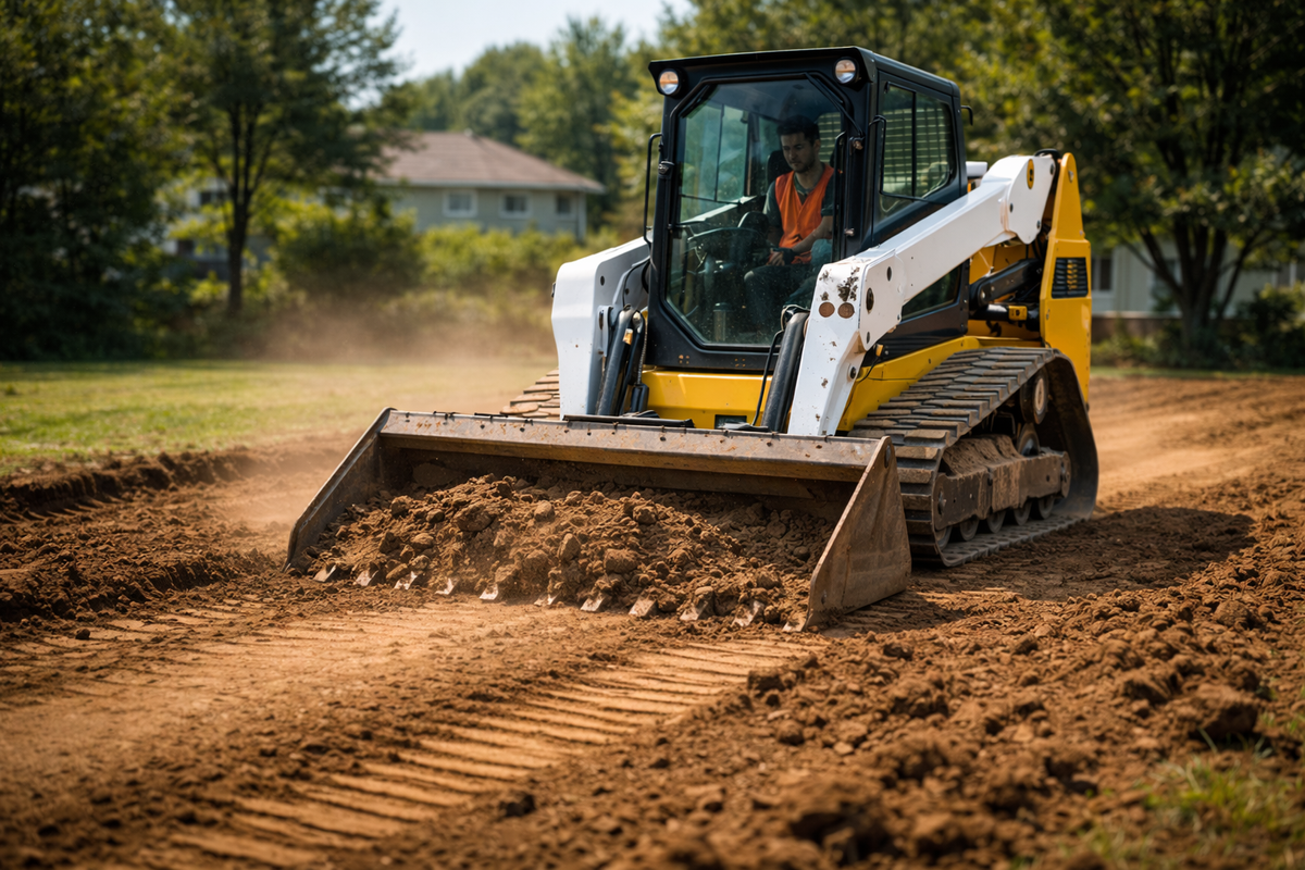 Site Leveling and Grading for Northern Summit Landworks in Little Falls, MN