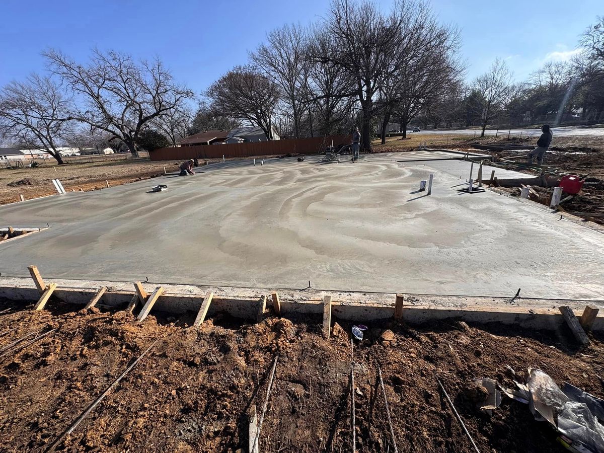 Concrete Slab Construction for JPS Concrete in Denton, Texas