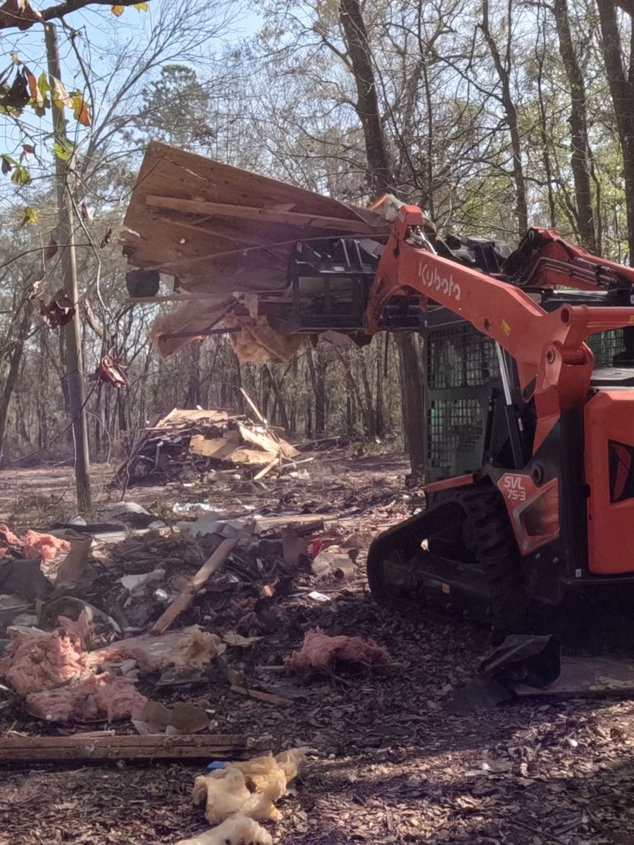 Structural Demolition for Family Roots Landworks and Debris Removal in Newberry, FL