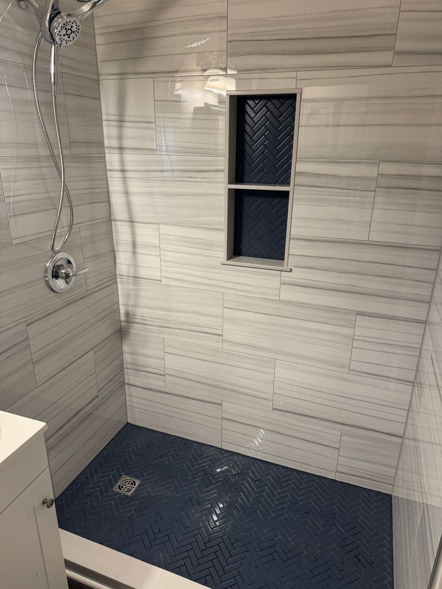 Shower Tiling for A-Otay Constructs in Lawrence County, TN
