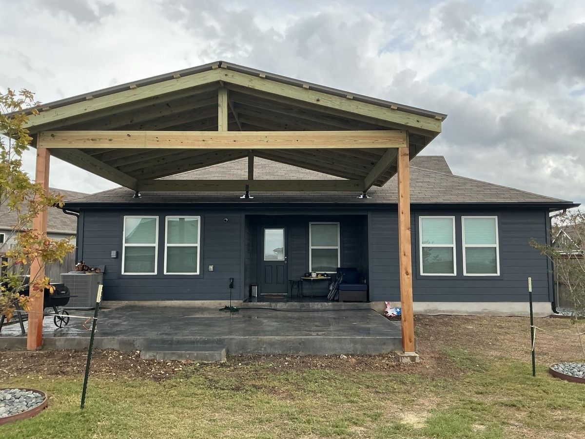 PATIO COVERS for ATX Outdoor Construction in Cedar Creek, TX