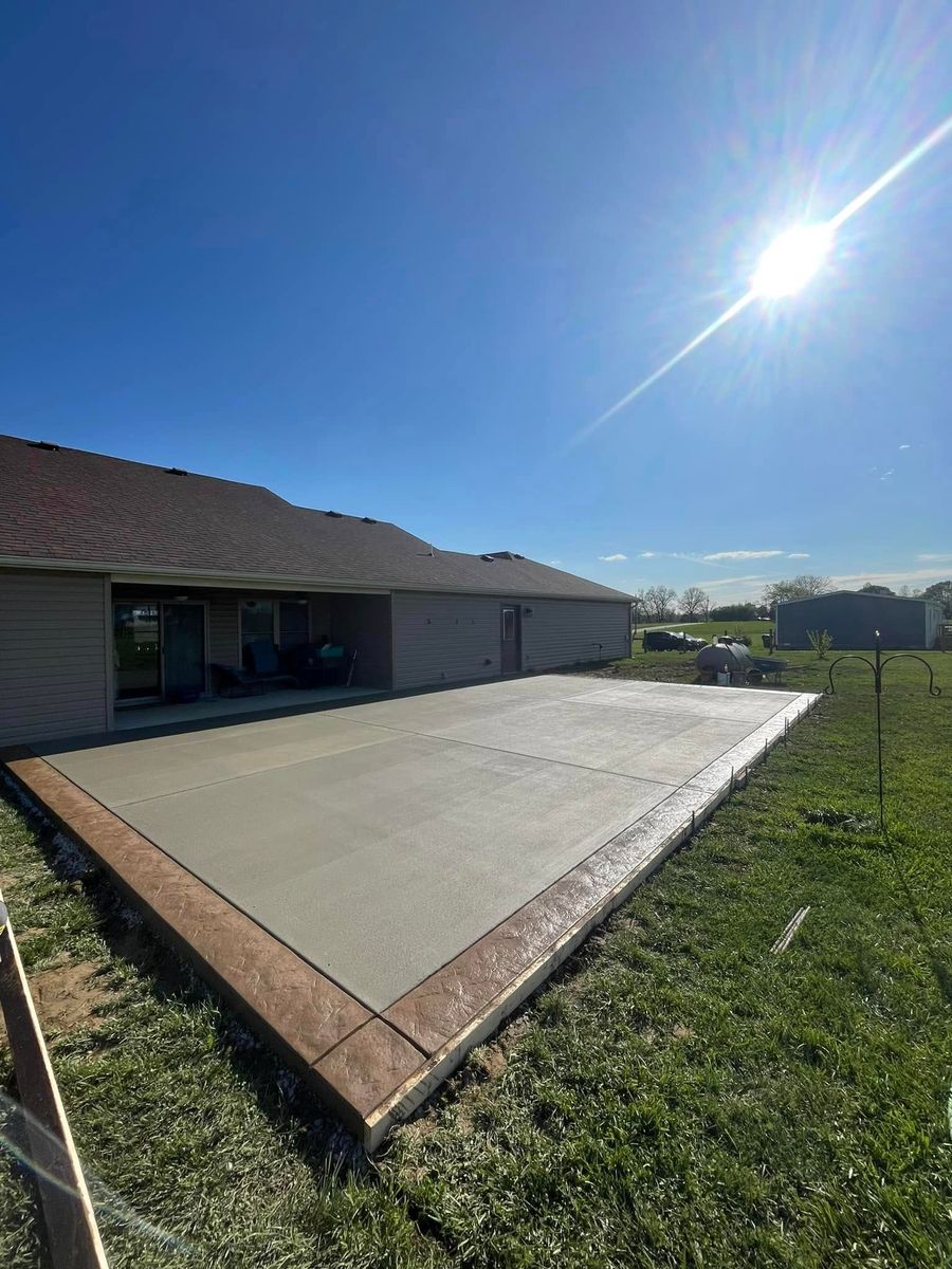 Stamped Concrete Installation for Buckel Concrete in Clarksville, IN