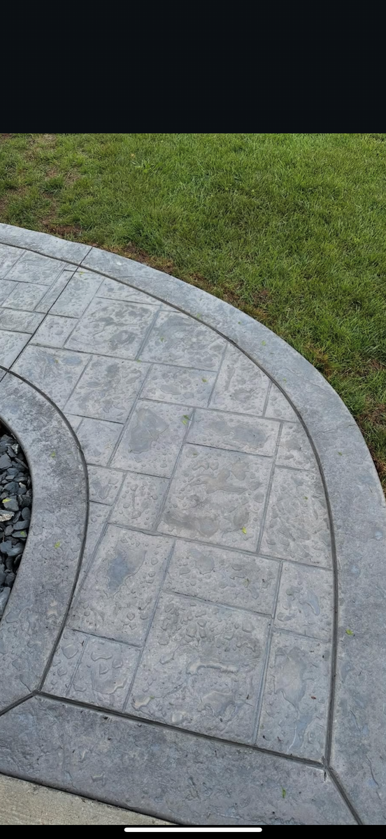 Stamped Concrete Installation for Modern Concrete LLC in Lowell, AR