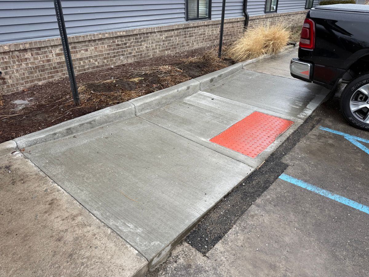 Concrete Sidewalk Installation for Deerbrook Construction in Pontiac, MI