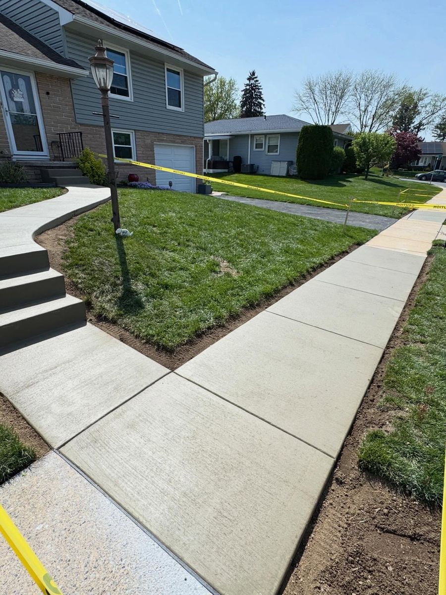 Sidewalk Installation for Berks Concrete LLC in Berks County, PA