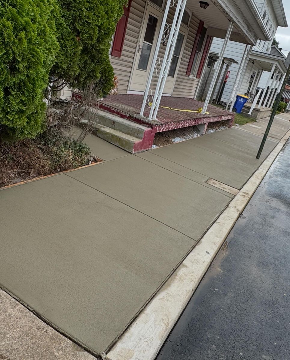 Sidewalk Installation for Berks Concrete & Construction LLC in Berks County, PA