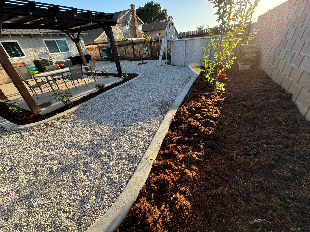 Concrete Edging for Aidan Jade Landscaping in Riverside County, CA