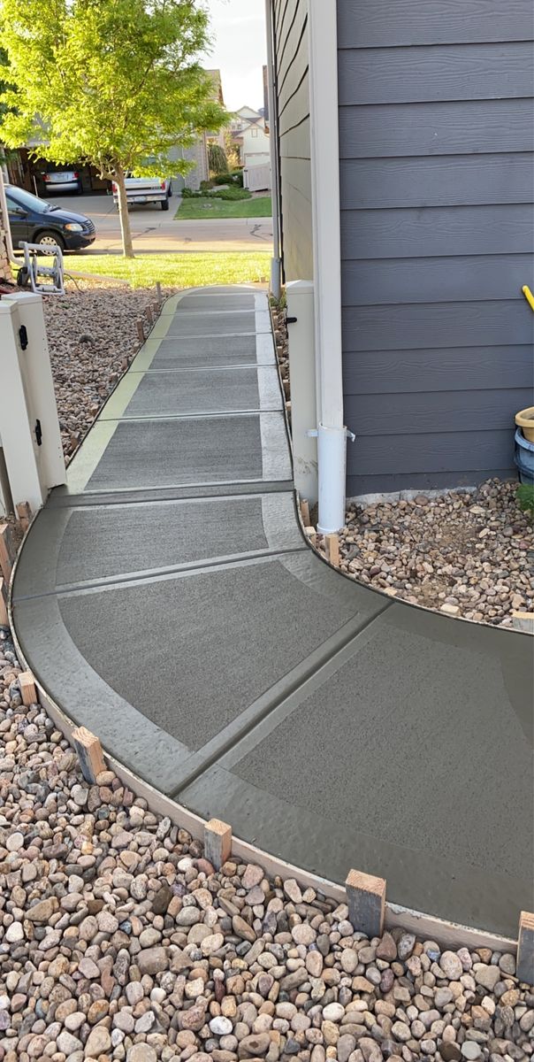 Sidewalk Installation for B&M Concrete LLC in Longmont, CO