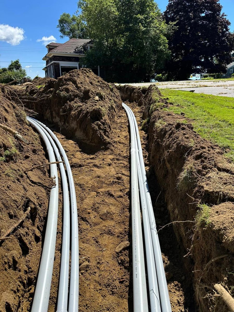 Underground utilities for Triple C’s Excavation in Ashford, CT