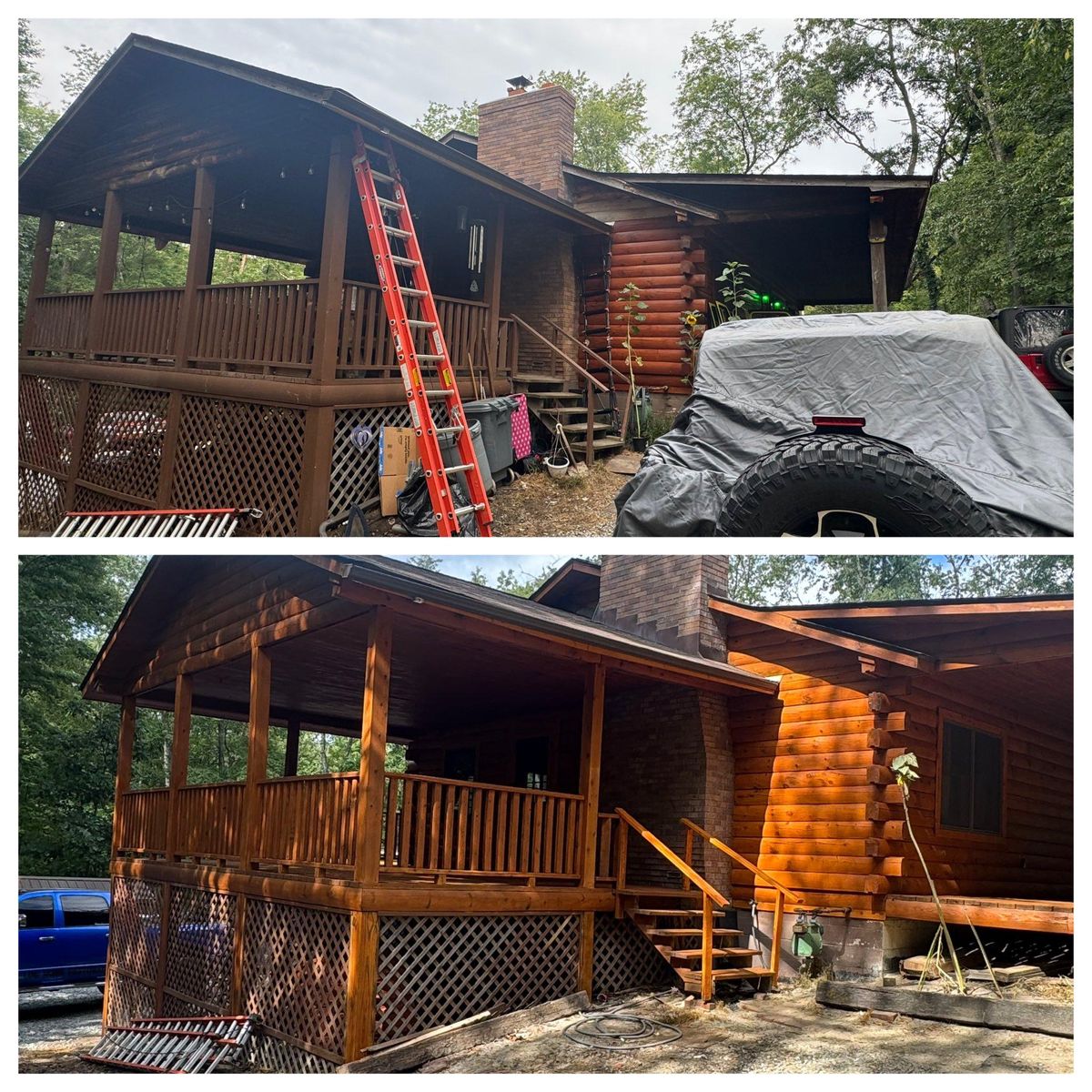 Wash & Stain for Artisan Log USA in Pittsburgh, PA