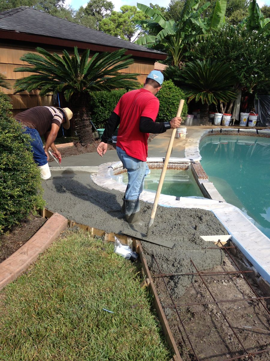 Pool Remodels for Texas Curb N Borders in Houston, TX