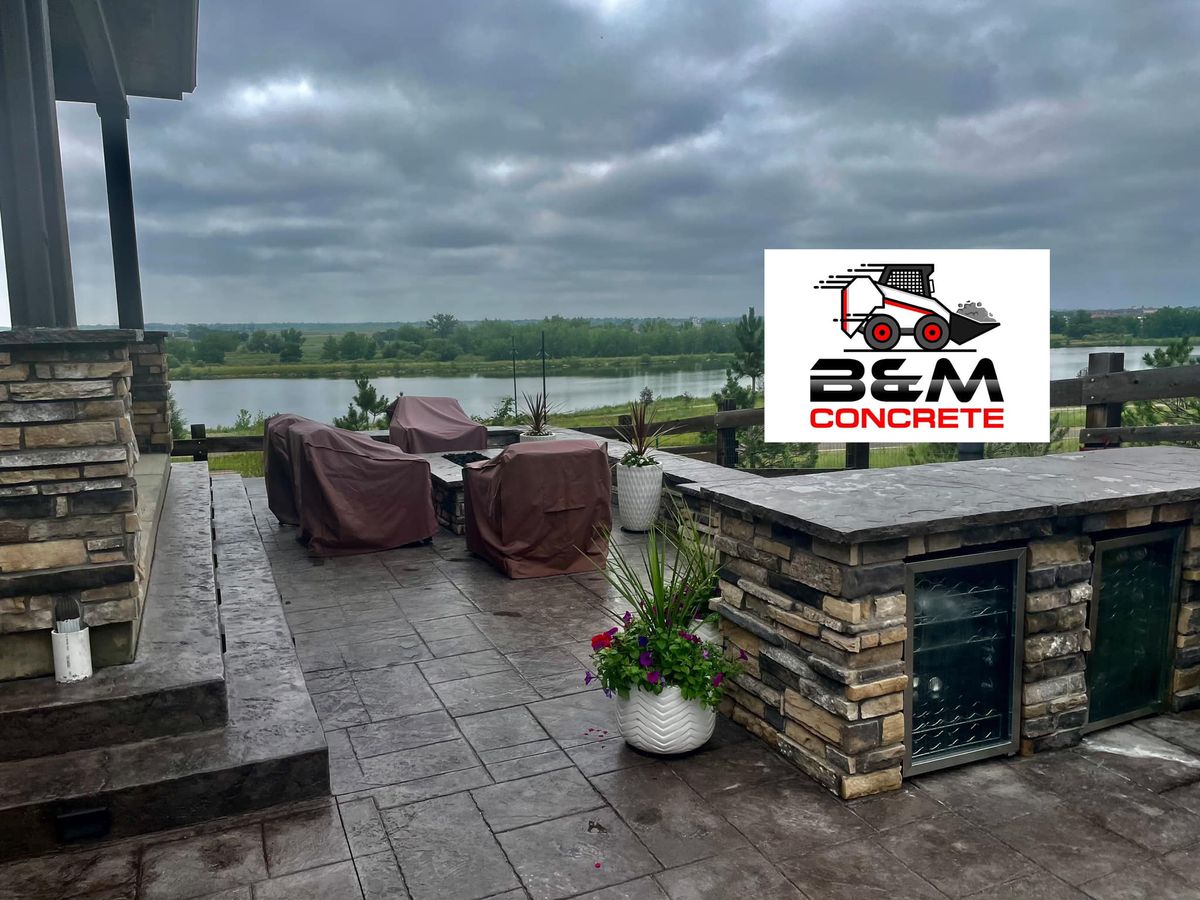 Stamped Concrete Installation for B&M Concrete LLC in Longmont, CO