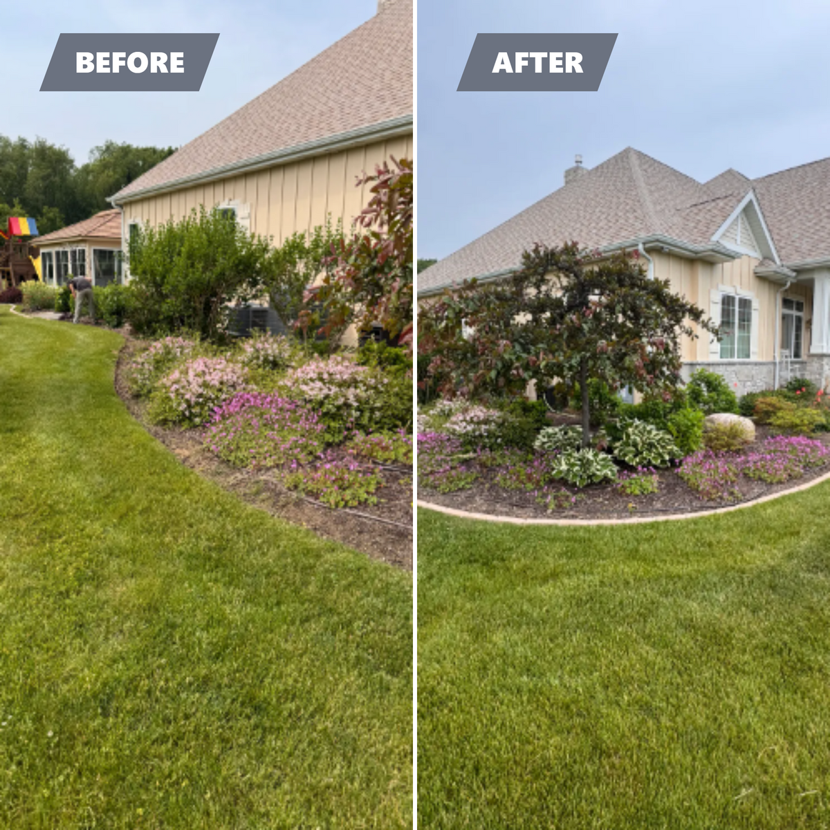 Edging and Mulch Installation for H&L Lawn Care LLC in Twin Lakes, WI