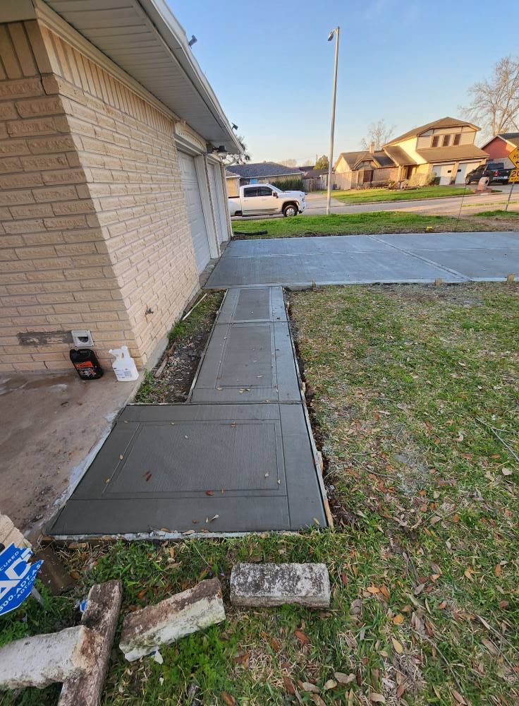 Concrete Installation for Right Choice Landscaping LLC in Houston, TX