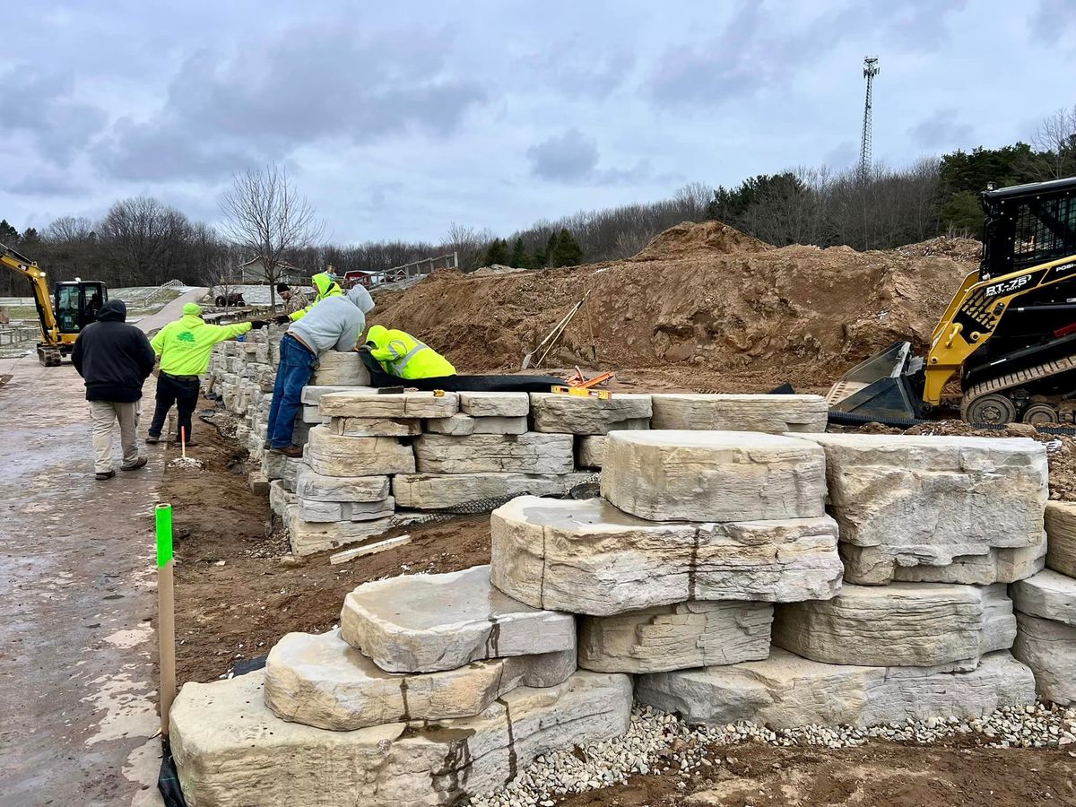 Retaining Wall Construction for Greenscape Lawns in Montague, MI