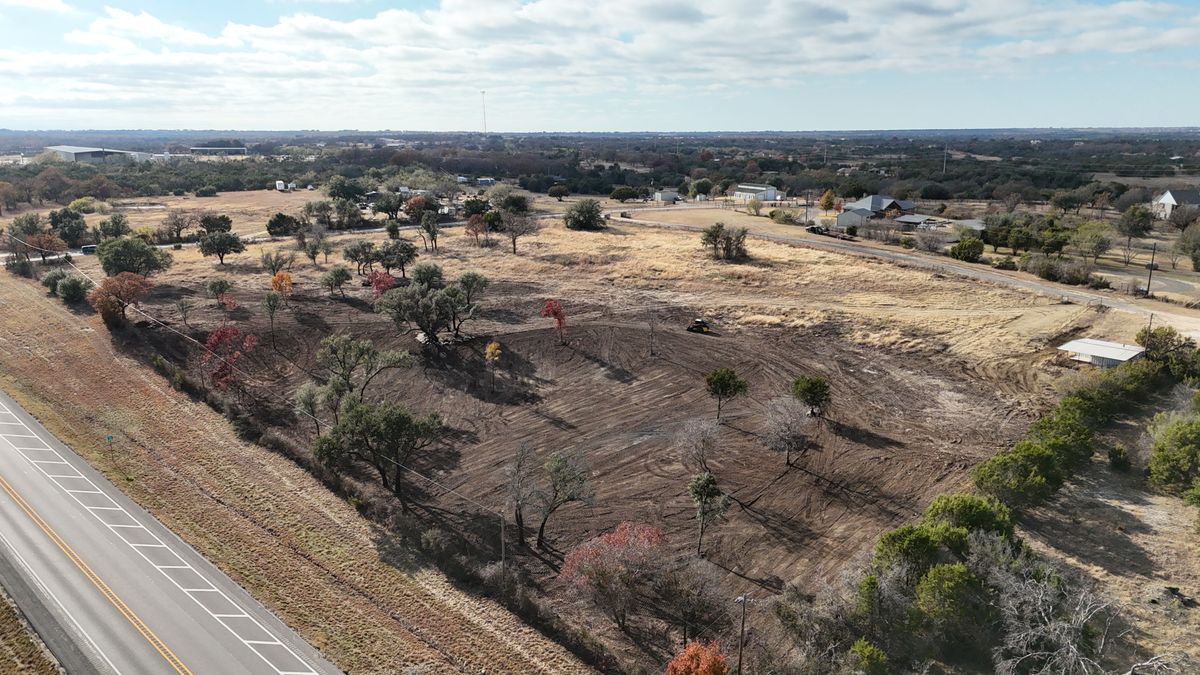 Excavation and site prep for South Prairie Construction in Graham, TX
