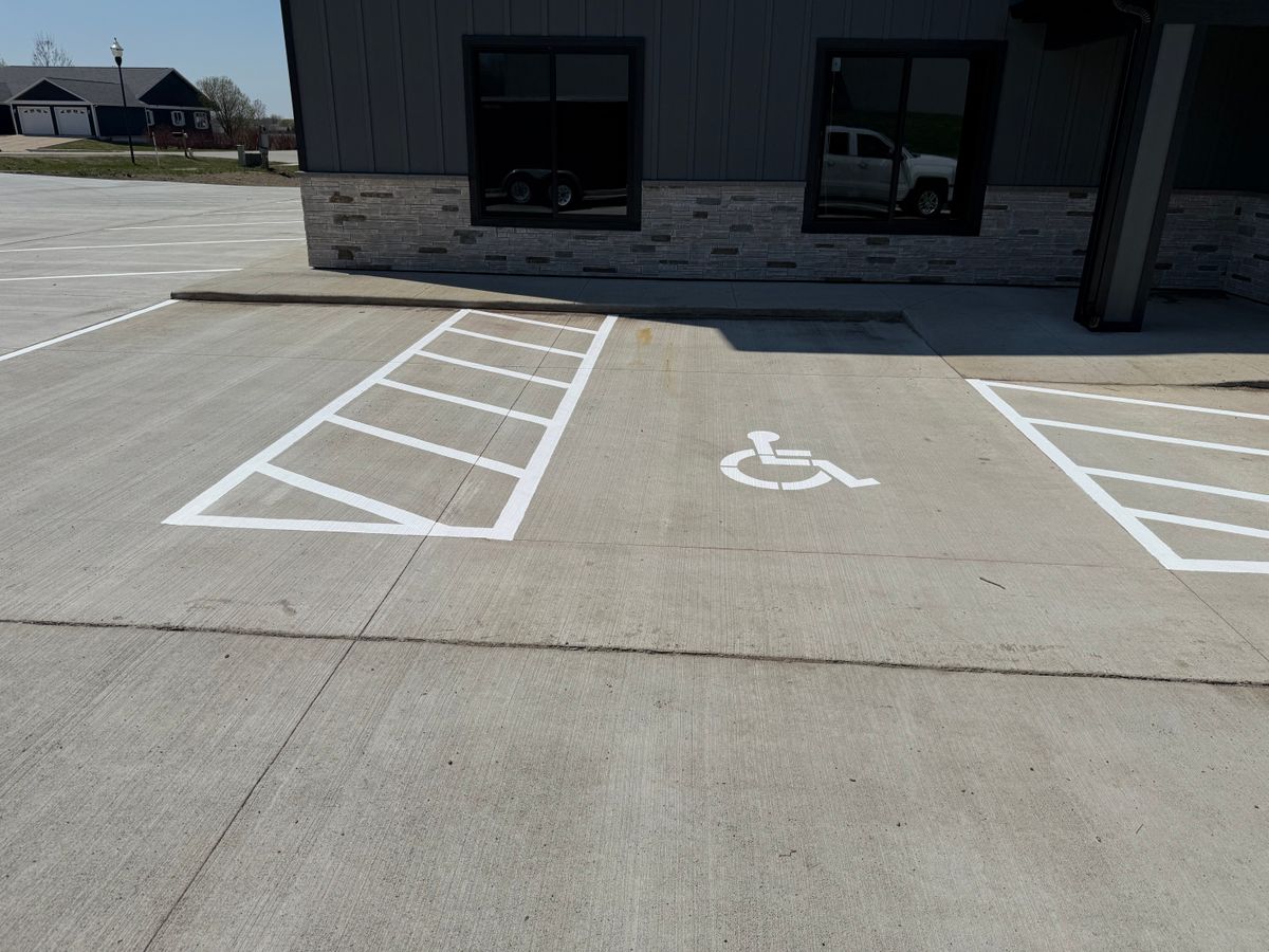 Line Striping for Midwest Line Striping LLC in Spirit Lake, IA