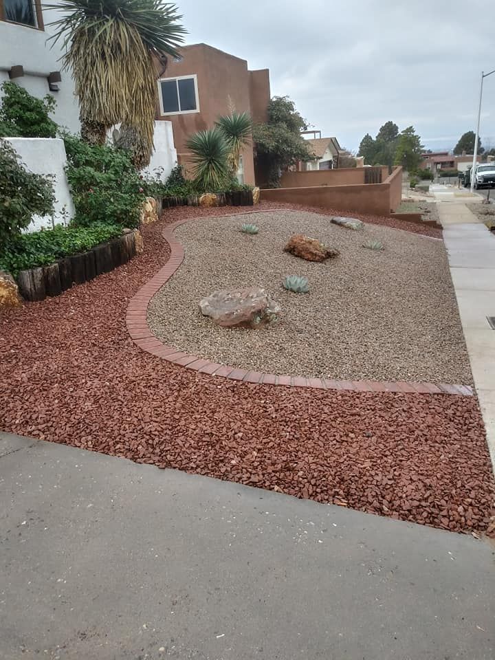 Gravel Installation for 2 Brothers Landscaping in Albuquerque, NM
