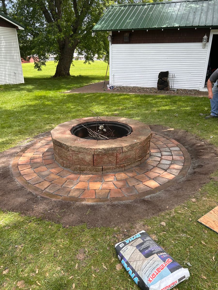 Paver Patios for Davis Landscaping in Wilson, WI
