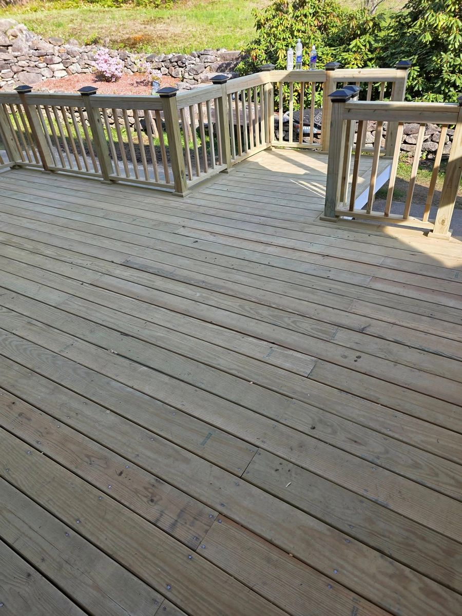 Deck and Patio Installation for Murphy's Tech & Trade in Newport, NH